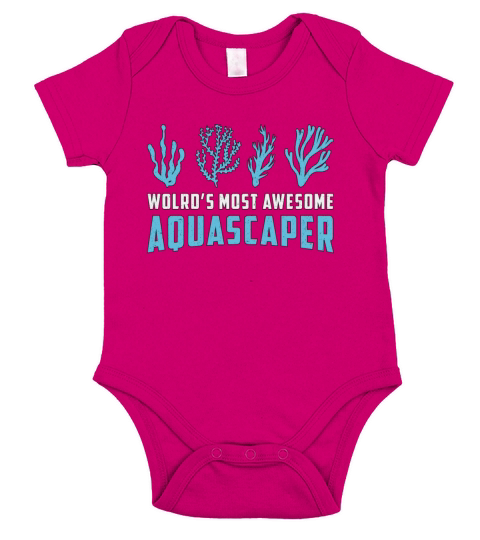 Aquarist Worlds Most Aquascaper Retro Aquarium Short Sleeve Baby One-Piece