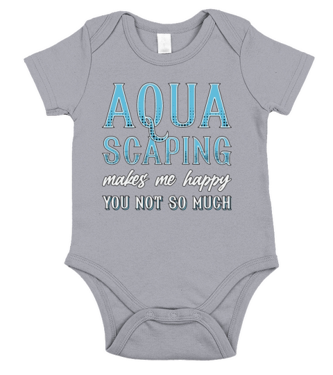 Aquarium Aquascaping Makes Me Happy Fish Aquarist Short Sleeve Baby One-Piece