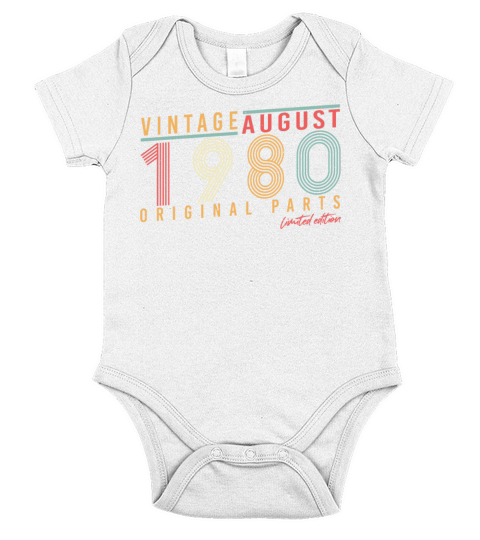 August 1980 Limited Edition Short Sleeve Baby One-Piece
