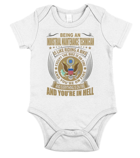 Being an Industrial Maintenance Technician like Riding a Bike Job Title Shirts Short Sleeve Baby One-Piece