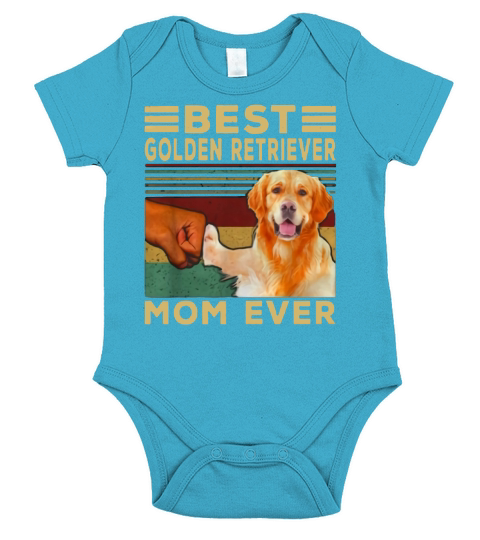 Best Golden Retriever Mom ever vintage shirt Short Sleeve Baby One-Piece