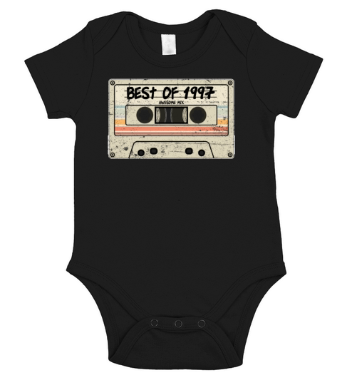 Best of 1997 Cassette Tape Birthday Short Sleeve Baby One-Piece