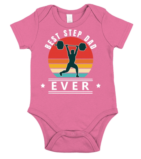 Best step dad ever weight lifting W Short Sleeve Baby One-Piece