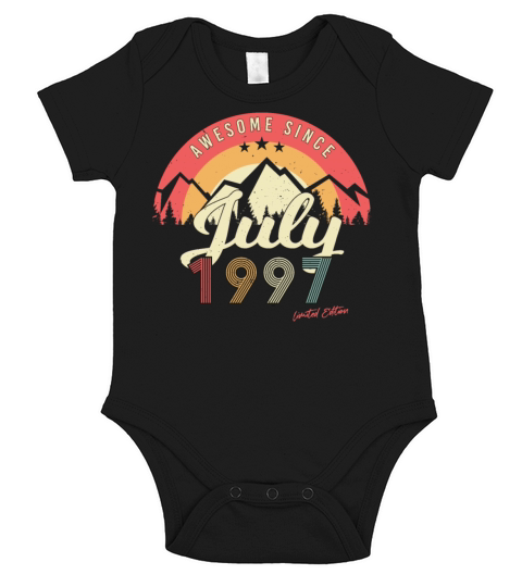 Birth Month July 1997 Short Sleeve Baby One-Piece