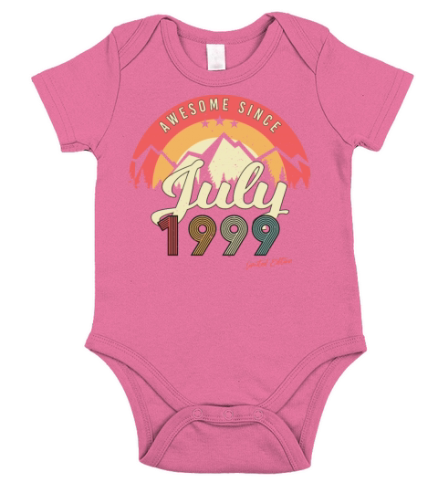Birth Month July 1999 Short Sleeve Baby One-Piece