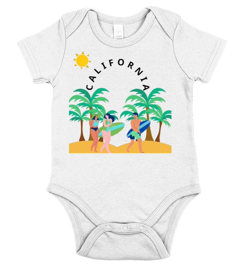 California Short Sleeve Baby One-Piece