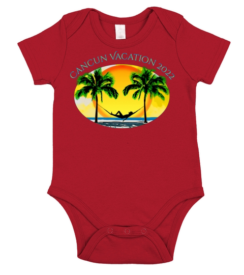 Cancun Vacation 2022 Beach Summer Vacation Short Sleeve Baby One-Piece