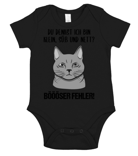Cat Small Sweet Nice Bad Mistake Quote Gift Short Sleeve Baby One-Piece