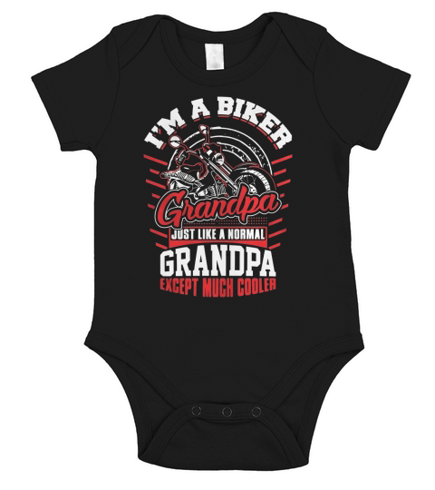 Farther Day - I Am A Biker Grandpa Short Sleeve Baby One-Piece