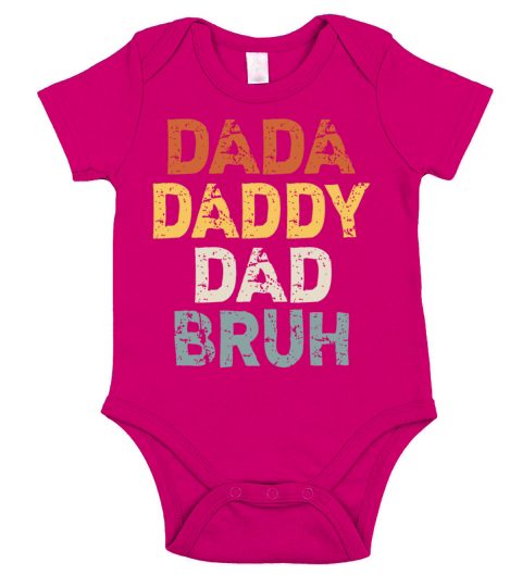 Fathers Day Outfit Dada Daddy Dad Bruh Vintage Short Sleeve Baby One-Piece