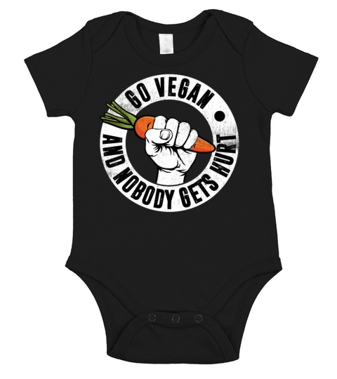 Go Vegan And Nobody Gets Hurt Funny Carrot Short Sleeve Baby One-Piece