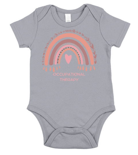 Heart Rainbow Occupational Therapy Short Sleeve Baby One-Piece