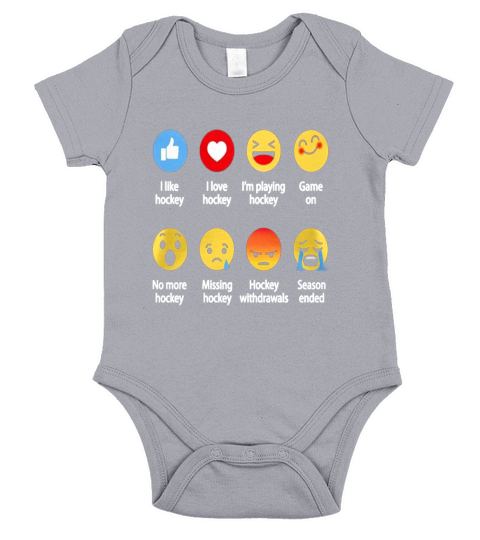 Hockey Emoji Funny TShirt Short Sleeve Baby One-Piece