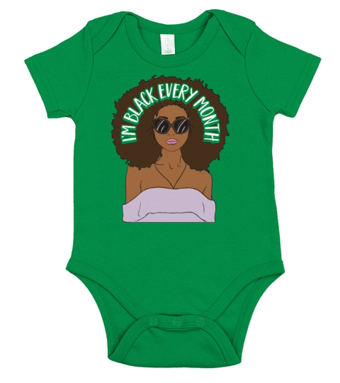 Im Black every Month African American Woman Short Sleeve Baby One-Piece