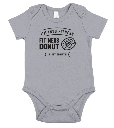 Im Into Fitness Fitness Donut In My Mouth Short Sleeve Baby One-Piece