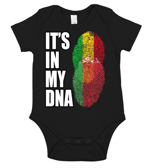 Malian And Belarusian Mix Heritage DNA Flag Short Sleeve Baby One-Piece