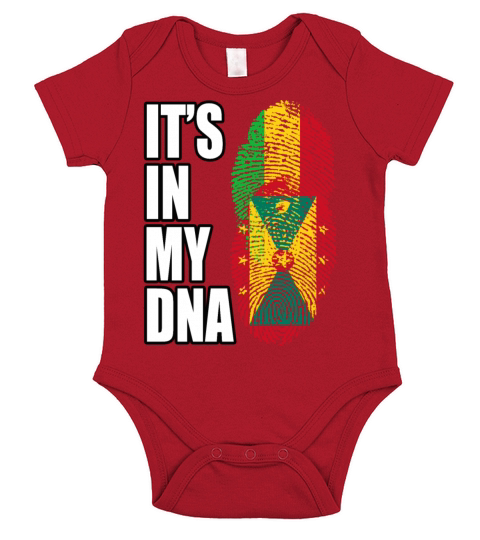 Malian And Grenadian Mix Heritage DNA Flag Short Sleeve Baby One-Piece