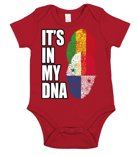 Malian And Panamanian Mix Heritage DNA Flag Short Sleeve Baby One-Piece