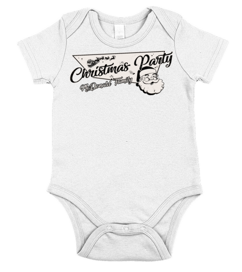 McDonald Family Ready for Christmas Party Short Sleeve Baby One-Piece