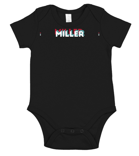 Miller Name - Funny Name Miller 80s theme Short Sleeve Baby One-Piece