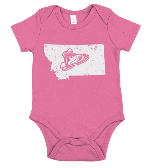 Montana Snowmobile Racing Shirt Snowmachine Shirt Short Sleeve Baby One-Piece