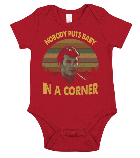 Nobody Puts Baby In a Corner Vintage Short Sleeve Baby One-Piece