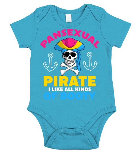 Pansexual Pirate LGBT-Q Pans Pride Month Short Sleeve Baby One-Piece