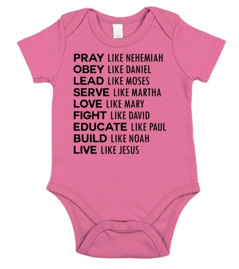 Pray like Nehemiah Short Sleeve Baby One-Piece