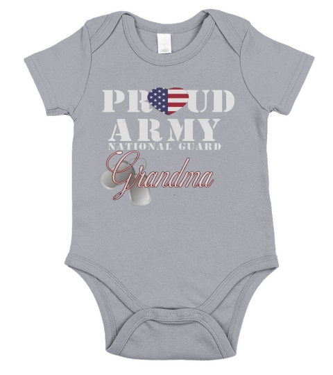 Proud Army National Guard Grandma Short Sleeve Baby One-Piece