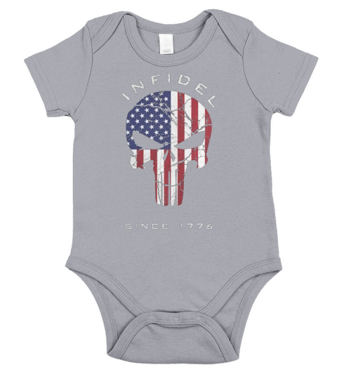 Punisher américain depuis 1776 t-shirt Short Sleeve Baby One-Piece