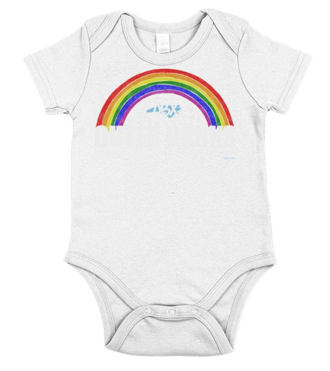 Rainbow Outer Banks OBX North Carolina USA Vintage Short Sleeve Baby One-Piece