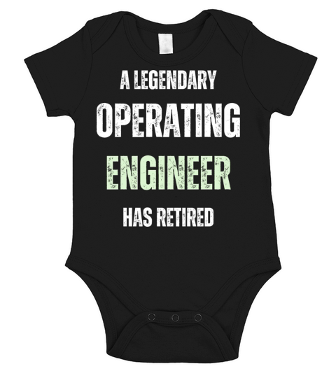 Retired Operating Engineer vintage retirement Short Sleeve Baby One-Piece