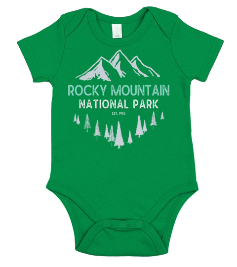 Rocky Mountain Vintage National Park Colorado Souv Short Sleeve Baby One-Piece