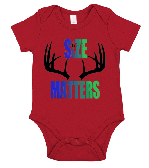 Size Matters Deer Hunting T Shirt Short Sleeve Baby One-Piece