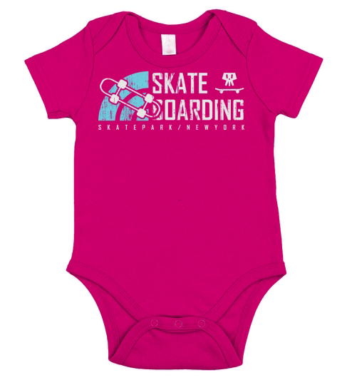 Skateboarding Skateboard Short Sleeve Baby One-Piece
