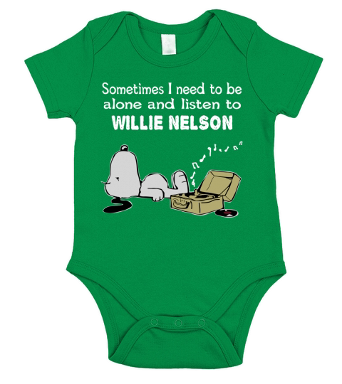 Sometimes I need to be alone and listen to Willie Nelson Short Sleeve Baby One-Piece