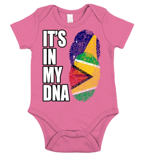 Tokelauan And Guyanese Mix Heritage DNA Flag Short Sleeve Baby One-Piece