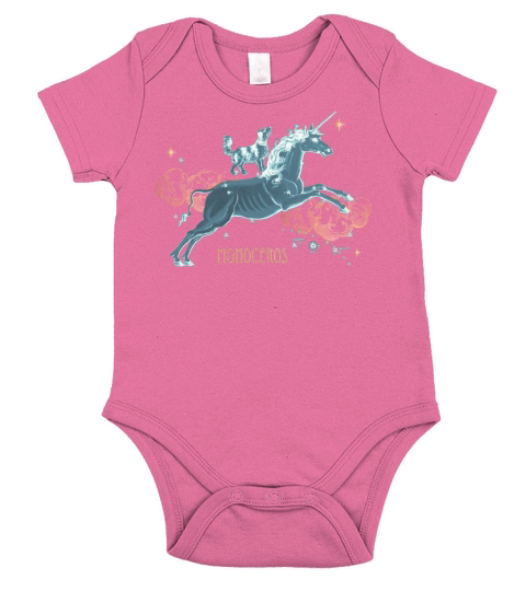 Unicorn Constellation Monoceros Short Sleeve Baby One-Piece