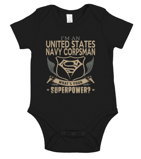 UNITED STATES NAVY CORPSMAN Short Sleeve Baby One-Piece