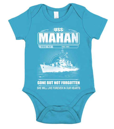 USS Mahan DDG 42 She will live forever in our heart Short Sleeve Baby One-Piece