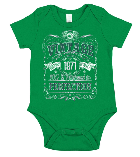 Vinage 1971 birthday year of birth 1971 gift Short Sleeve Baby One-Piece