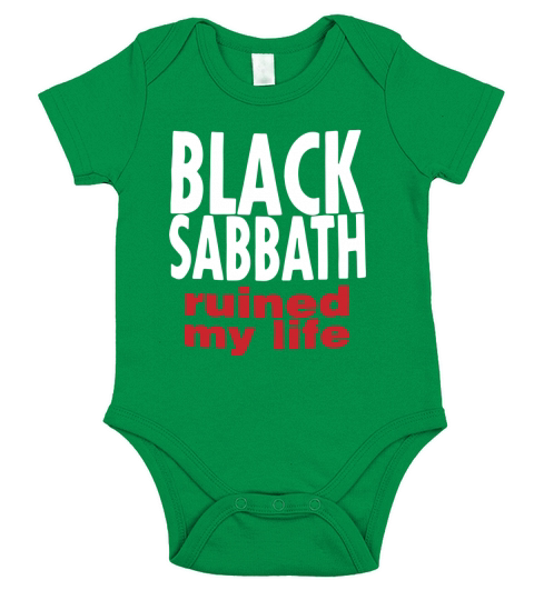 Vintage 1990s Black Sabbath Ruined My Life Short Sleeve Baby One-Piece