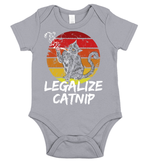 Vintage Legalize Catnip Cat Owner Short Sleeve Baby One-Piece