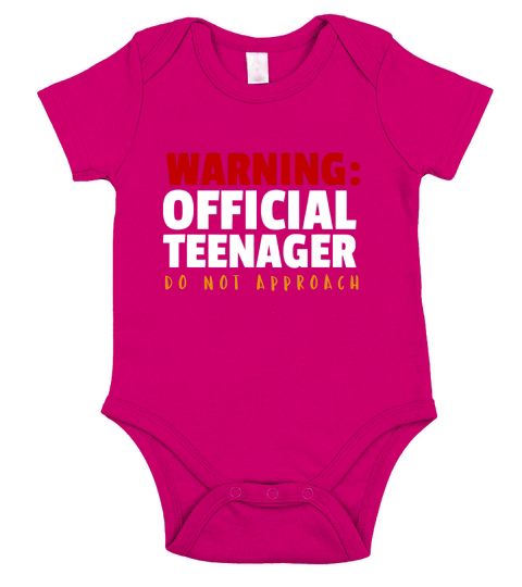 Warning Official Teenager Do Not Approach Short Sleeve Baby One-Piece