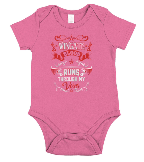 WINGATE BLOOD RUNS THROUGH MY VEINS Short Sleeve Baby One-Piece