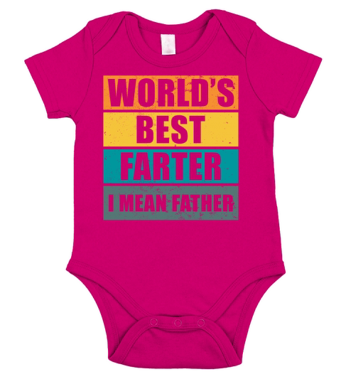 Worlds best farter i mean father Short Sleeve Baby One-Piece