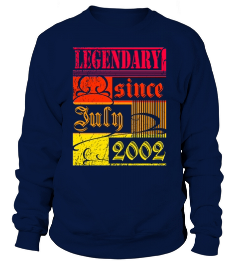 20th Birthday Legendary since July 2002 Vintage Sweatshirt Unisex