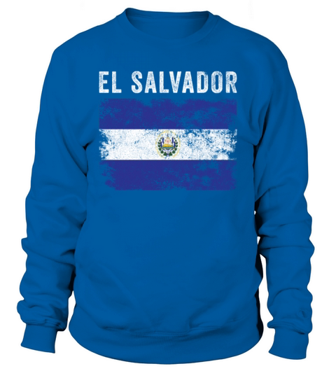 El Salvador Flag Vintage Salvadoran Flag Sweatshirt Unisex