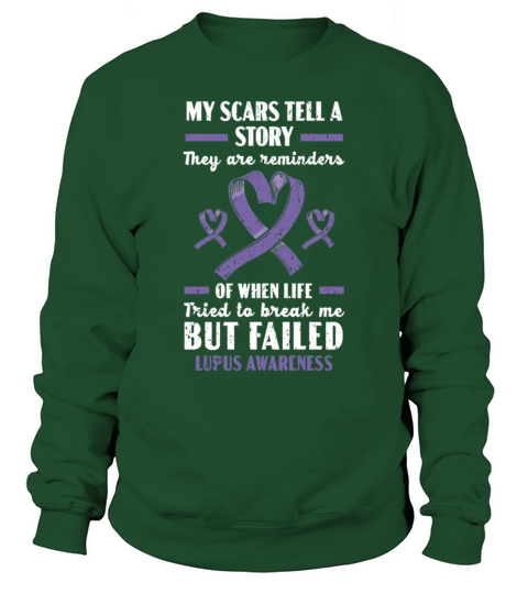 Lupus Awareness Purple Ribbon Autoimmune Disease Sweatshirt Unisex
