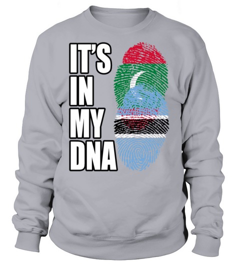 Maldivian And Botswanan Mix Heritage DNA Flag Sweatshirt Unisex